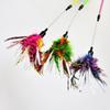 Spiral Feather Rod Cat Teaser Wand - Plastic Cat Toy
