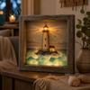 Table Centerpiece Light Sea Glass Art Painting with LED Light, DIY Mosaic Arts and Craft Kit, Eye-catching Home Decor Ocean Themed Beach Kit