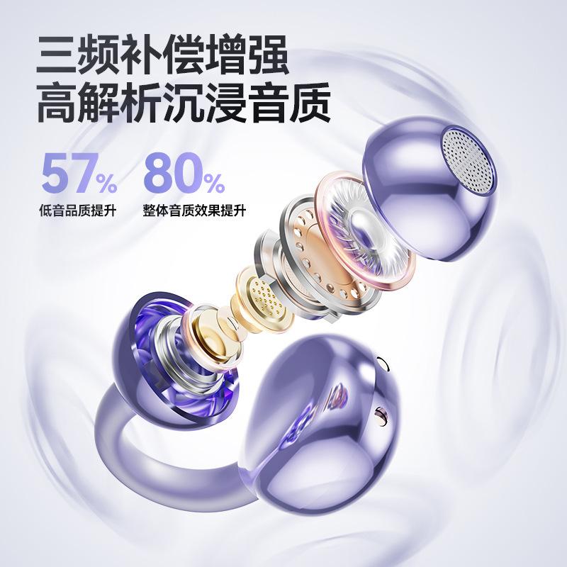 Intelligent real-time translation bluetooth headset ear clip type non-in-ear open bluetooth headset
