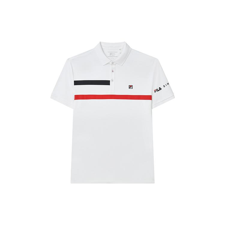 New FILA Polo Shirt Men's Standard White F11M231114F-WT