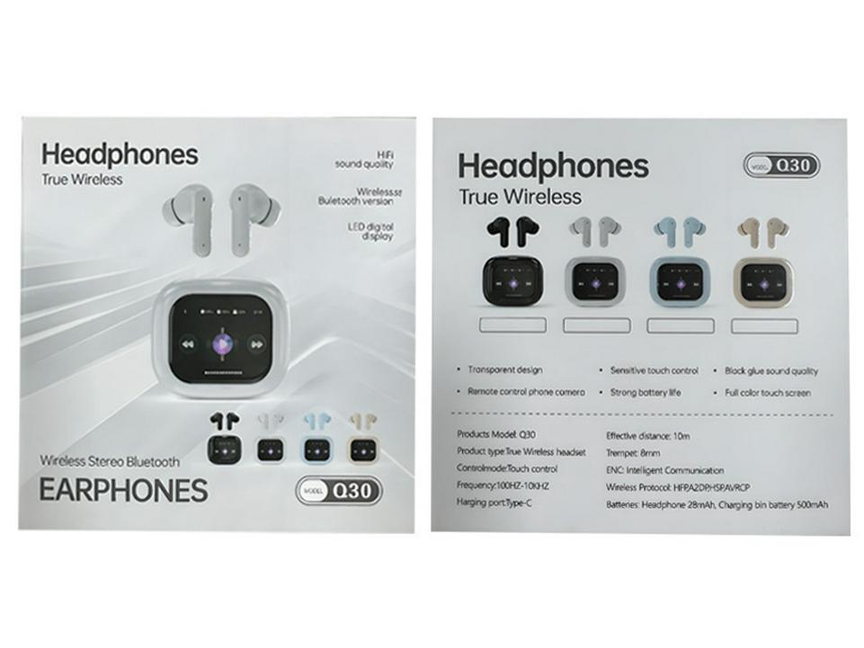 ANC+ENC Dual Noise Cancelling Wireless Bluetooth Headset with Color Touch Screen