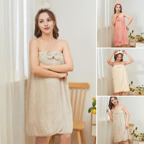 2Pcs/Set Women Bath Wrap Absorbent Body Towel And Headband Adjustable Shower Wrap for Spa Beach Pool Gym Hotel Travel