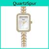 Womens Quartz Watch With Artificial Pearl Watch Strap And Rhinestone Decor For Elegant Dress And Gift Giving