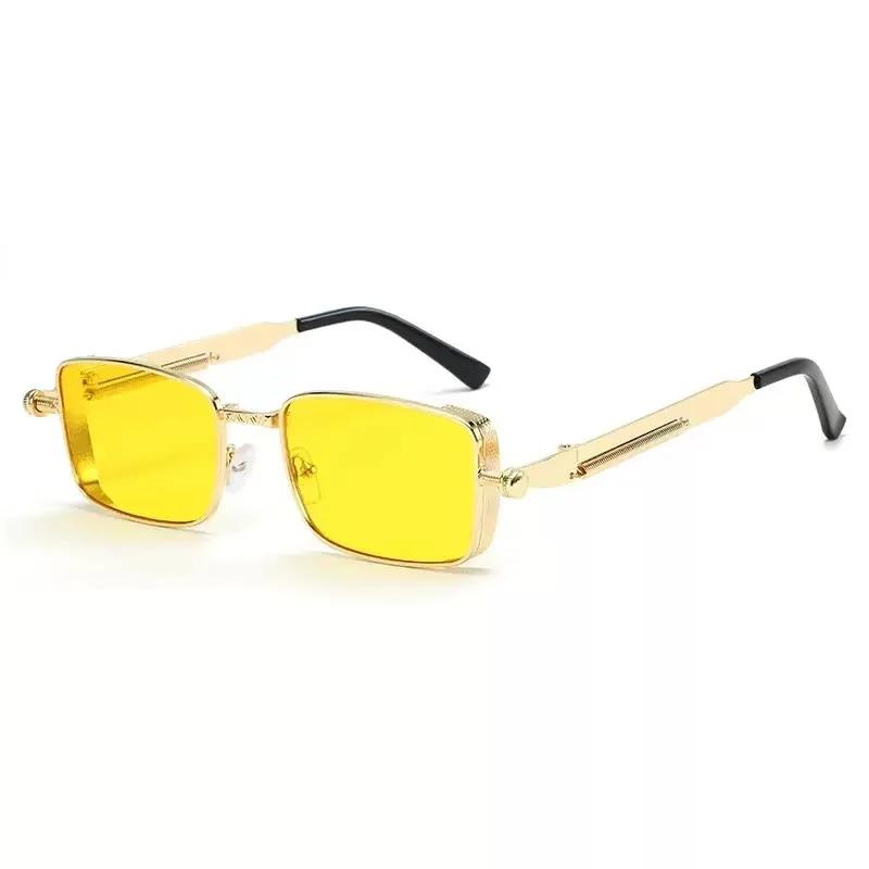 

Men S Retro Square Punk Sunglasses Women S Luxury Metal-Frame Eyeglasses Outdoor Fishing Cycling And Driving Sunglasses