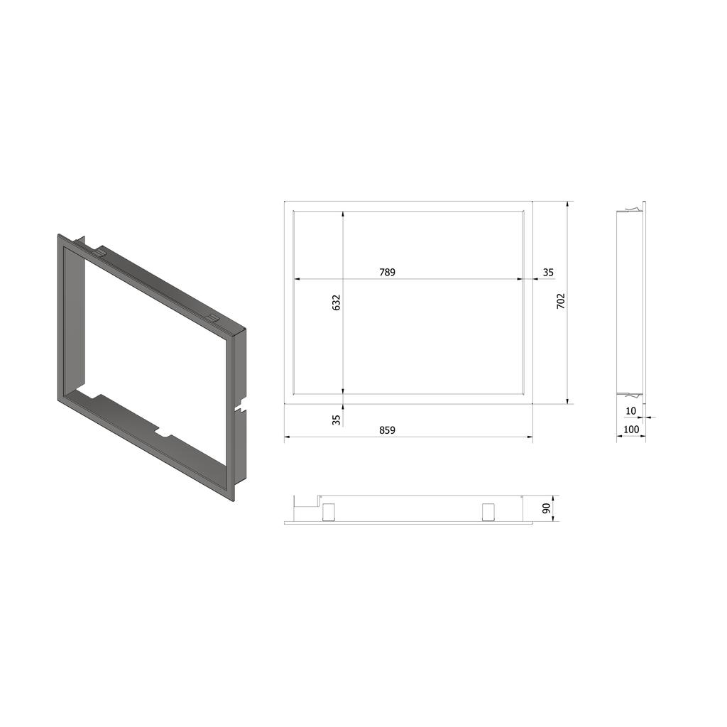 Frame for LUCY 15 Insert Flange Width: 35 Mm