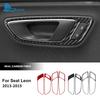 Real Soft Carbon Fiber Sticker For Seat Leon MK3 2013 2014 2015 LHD RHD Car Door Handle Frame Panel Trim Interior Accessories
