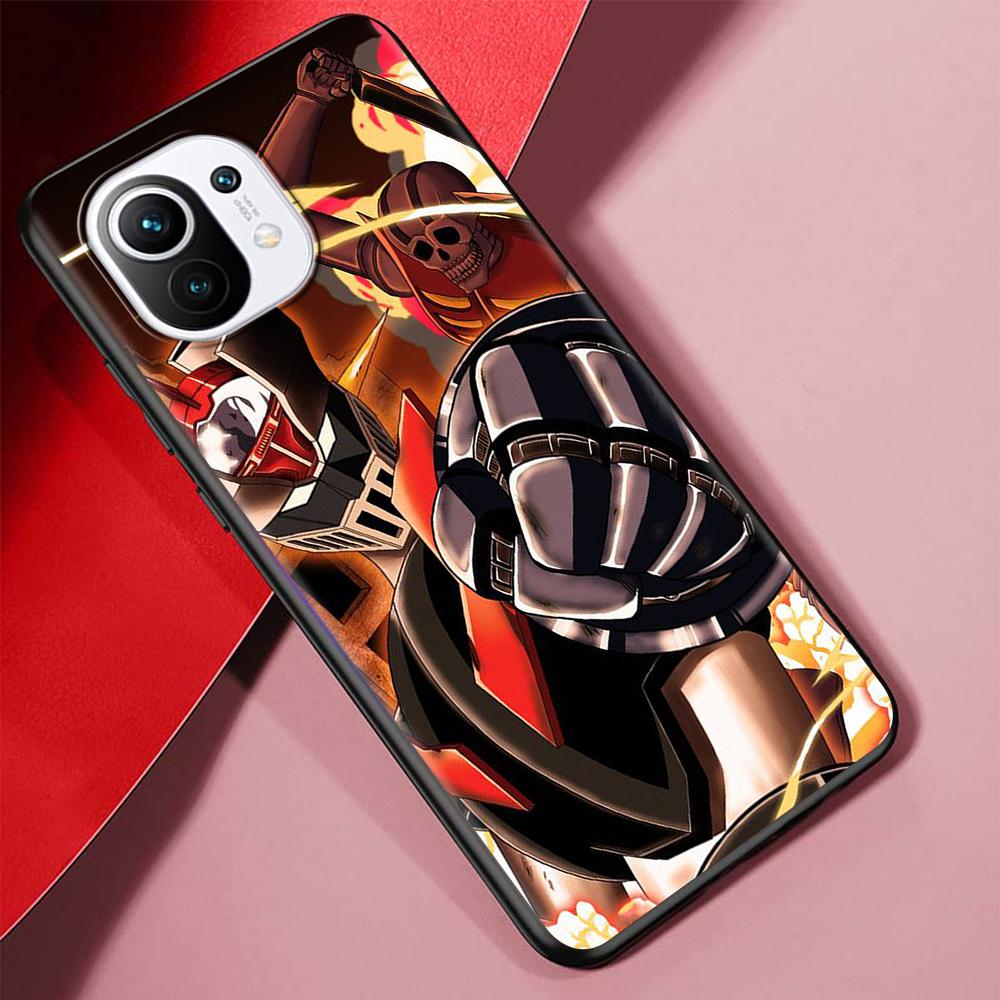 Pouzdro na mobil Manga Mazinger Z Anime pro Xiaomi Poco X3 NFC M3 Mi 11 Lite 5G 12X 11T 10T 12 Pro 9T Note 10 9 Silikonové Černé
