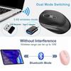 2.4GHz Bluetooth Wireless Optical Mouse with Receiver 1600 DPI 4 Button Ergonomic Mouse USB Rechargeable Silent Game Mice For MacBook Tablet Laptop