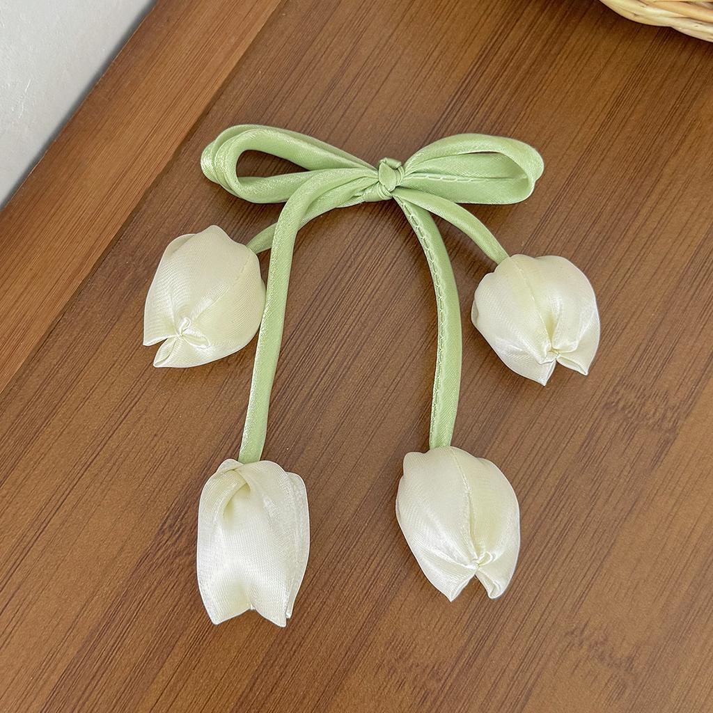 Wunderschöne Chiffon-Tulpen-Haarspangen für Mädchen Hellrosa Elegante florale Haarspangen Neues Produkt Kopfschmuck