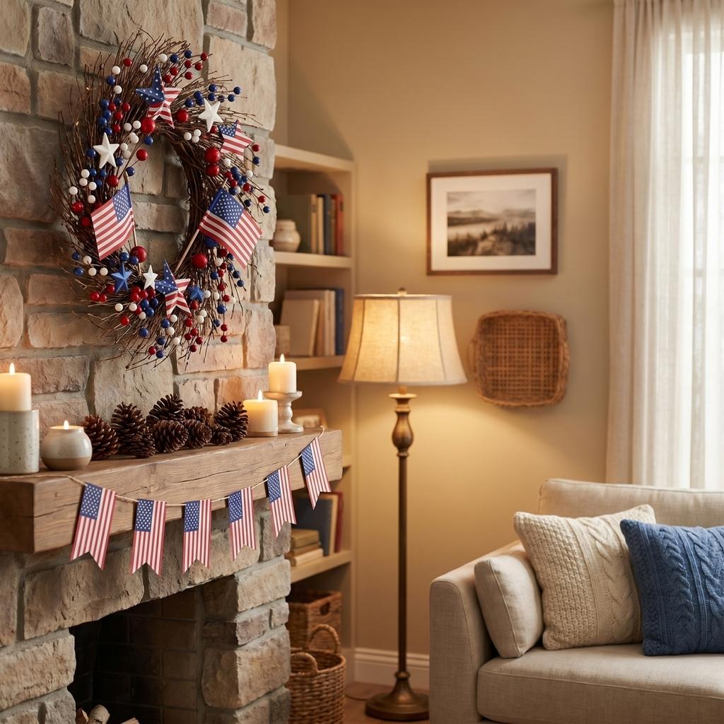 Independence Day Desktop & Fireplace Decorations