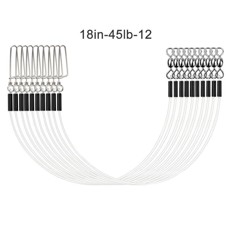 

12 шт. Флюорокарбоновый рыболовный поводок рыболовный инструмент рыболовная леска 18inch