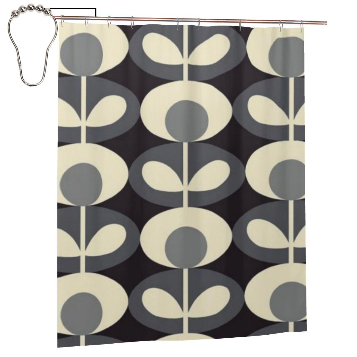 

Цветочная шторка для душа Orla Kiely, для ванной комнаты, полиэстер, водонепроницаемая, с крючками W60H190(CM)-1 Pcs