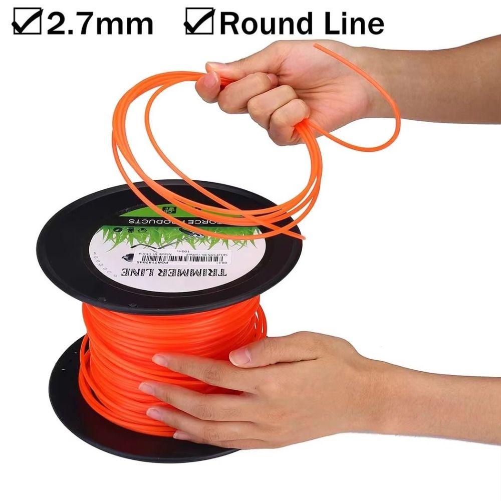 50M 2.7mm Brush Cutter Strimmer Line  Electric Lawn Mower Trimmer