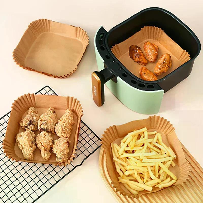 1Pcs Air Fryer Absorbent Paper Cake Tray Disposable Barbecue Paper Baking Paper