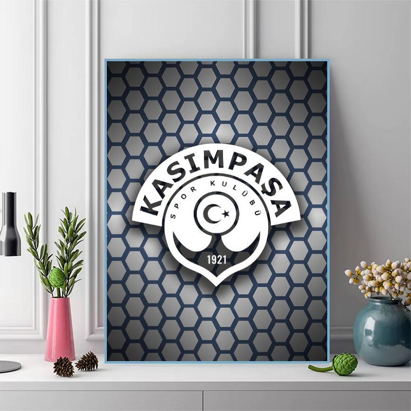 Kasimpasa Football Club 100% Round Full Drill 5D DIY Diamond Painting Embroidery Cross Stitch Rhinestone Decor
