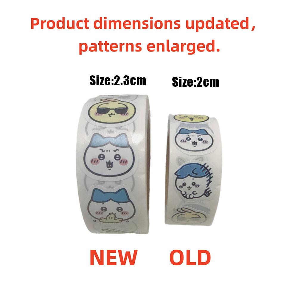 400Pcs Chiikawa Hachiware Usagi Roll Sealing Sticker Cartoon Handbook Notebook Decora Tape Stickers Decals Toys Gifts