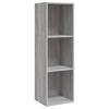 Vidaxl Regał Na Książki/Szafka Rtv, Szary Dąb Sonoma, 36X30X114 Cm