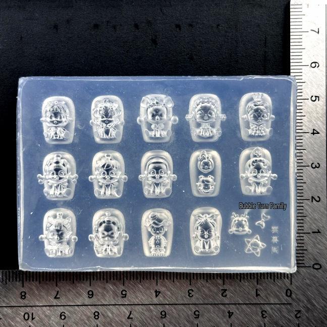 

Pop Mart Family Series 3D Nail Art Silicone Mold for DIY Modeling Nail art mold
