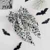 Personalized Halloween Hairpin Bow Spring Hair Clips for Women, Pumpkin Skeleton Ghost Hand Printed Skull Accessory Fabric Barrettes, Cute Horror