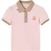 Girls' Short Sleeve Polo T-Shirt with Doll Collar
