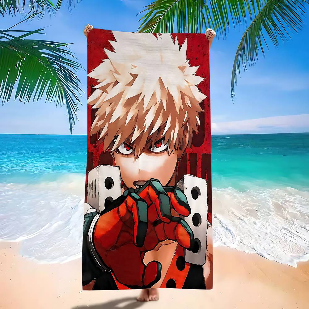 My H-Hero Academia B-Bakugo Katsuk Microfiber Beach Towel Absorbent Quick dry Soft Yoga Swimming Resort Mountain Climbing Towel