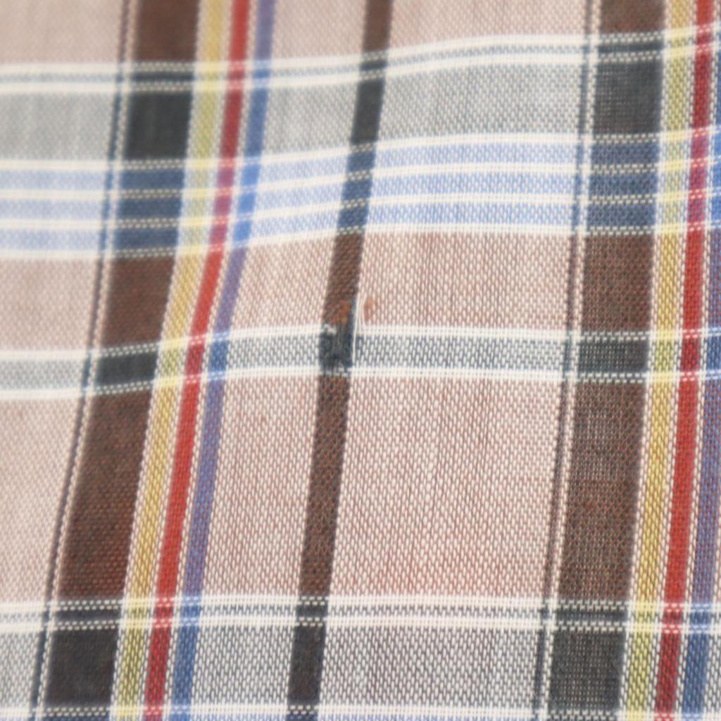 Levi's 70s Vintage Check Pattern Long Sleeve Shirt Brown Men's Used