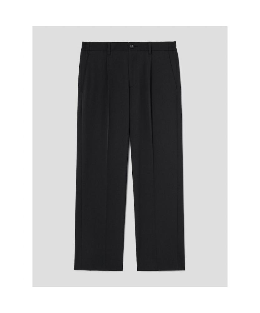 SHIFT.G Ordinary Semi Wide Slacks Black