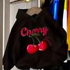 2026 Girls' Casual Fashion Hooded Sweatshirt, Sports Sweatshirt with Print  Cherry Blossom