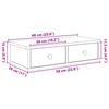 Wall Mounted Shelf with Drawers Artisan Oak Finish 60 x 28 x 15 cm Particleboard