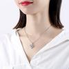 Pt950 White Gold Heart Pendant Necklace - Perfect Qixi Valentine's Day Gift for Her