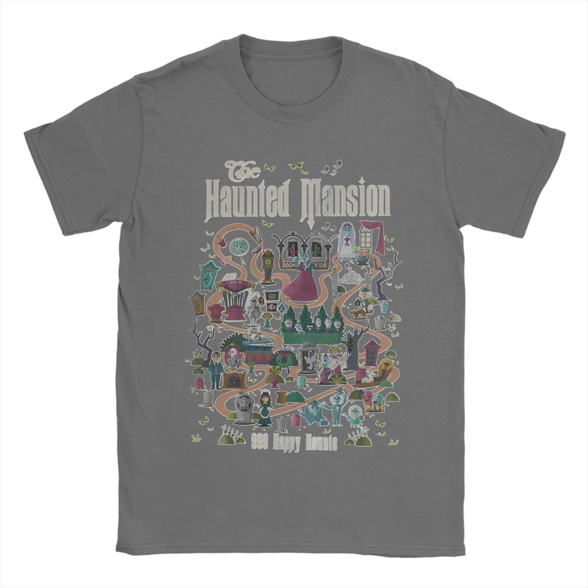 

The Haunted Mansion Stretching Room T Shirts Men Pure Cotton Unique T-Shirt Crewneck Tee Shirt Short Sleeve Clothing Big Size 4XL