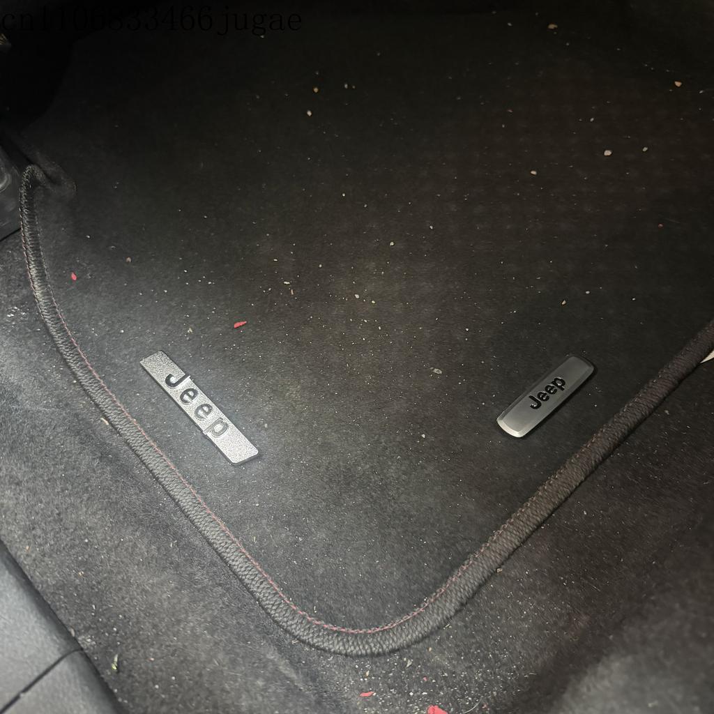 Car Styling Floor Mat Metal Emblem Stickers with screws For Jeep Badge Grand Badge Cherokee Wrangler Renegade Compass JK Patriot