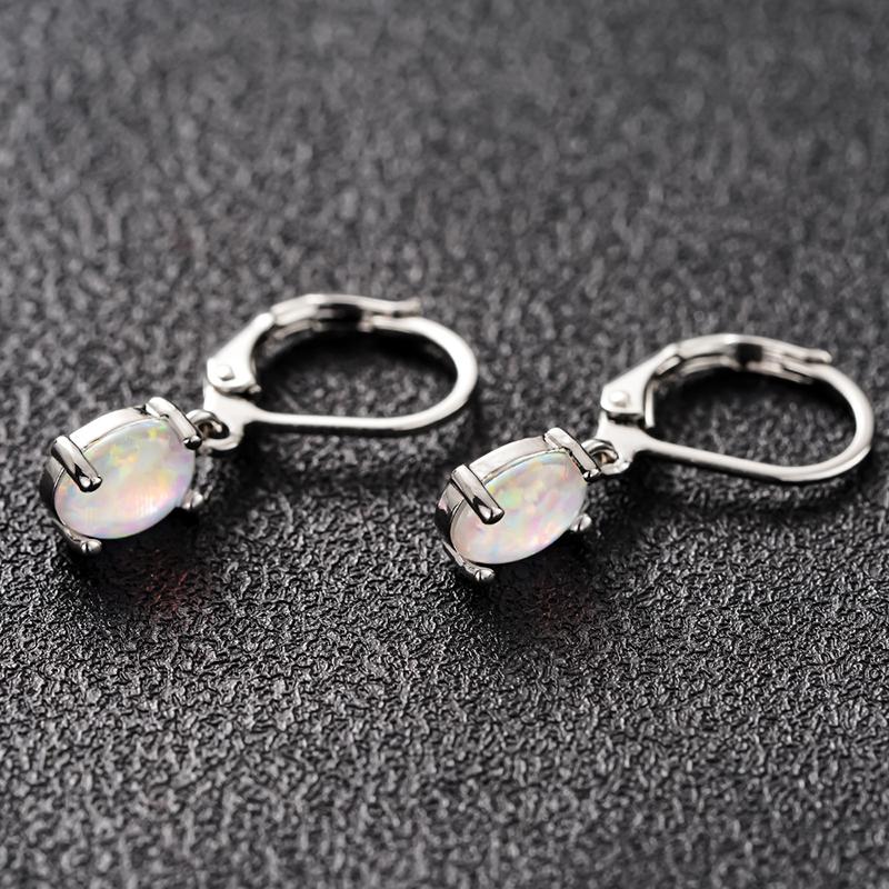 Huitan Imitation Opal Women Drop Earrings Simple Elegant Style Party Wedding Lady Fashion Accessories Versatile Jewelry GiftGood product
