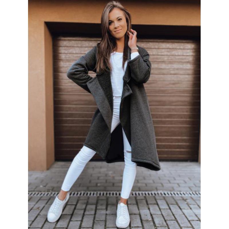 Асимметричный Модный Свитшот-Тренч Осень/Зима 2022 XL чёрный