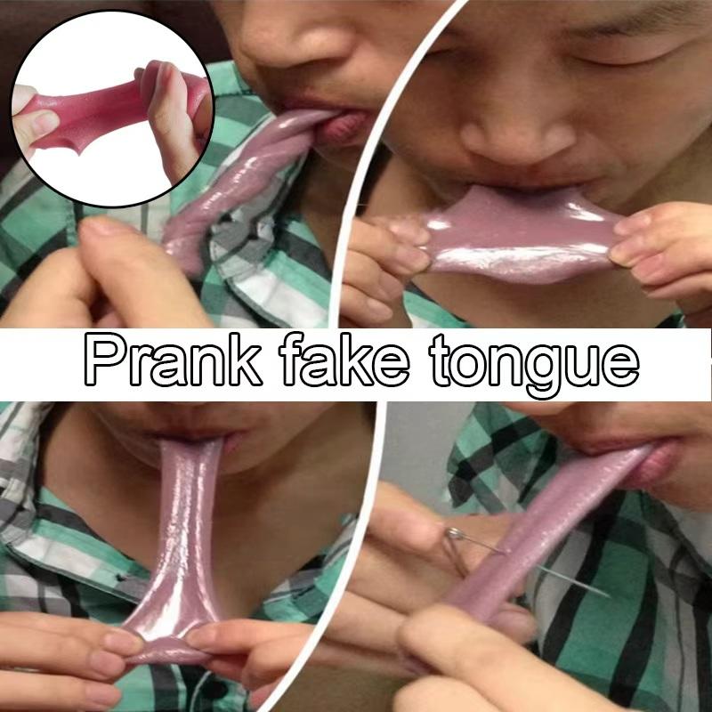 1PC Hot Horror Funny Fake Simulation Rubber Silicone Tongue Prank Trick Kids Boy Halloween Halloween Magic Gags Antistress Toys