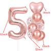 10-piece 32-inch Rose Gold Number Balloon Party Decoration Balloon Set AVE