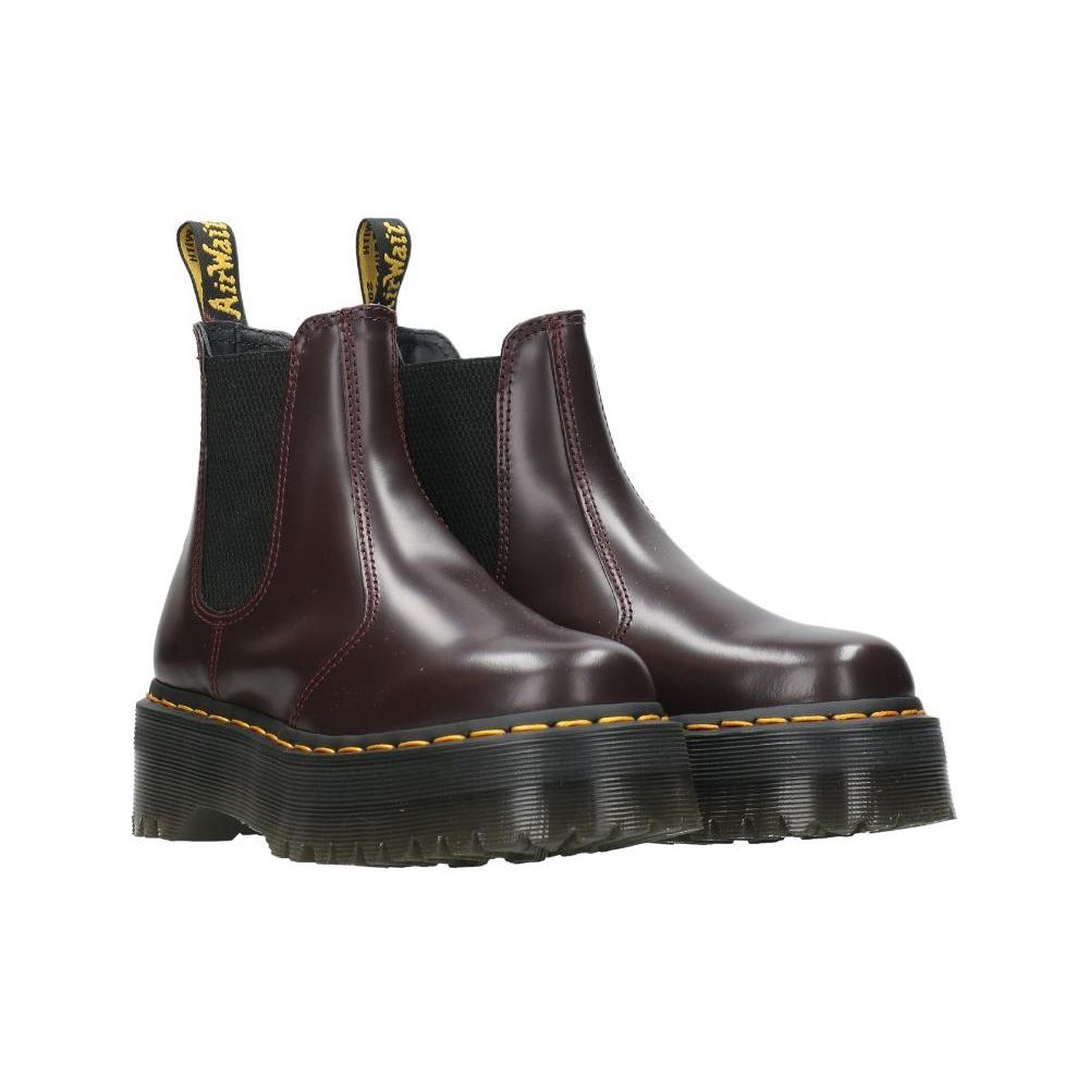 Dr. Martens Leather Fashion Comfortable Short Chelsea Boots Women boots Burgundy 27865606