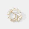 Trendy Pearl Butterfly Brooch for Women Men Fashion Rhinestone Insect Brooches Pins Jewelry Accessories Party Gifts