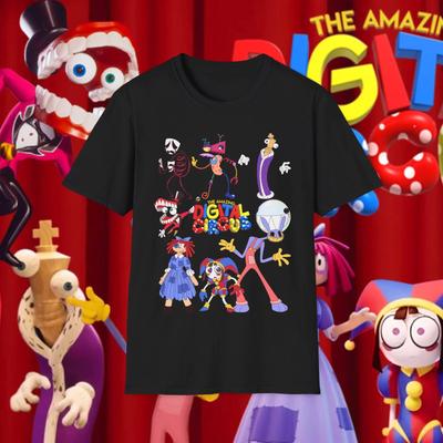 The Amazing Digital Circus Tadc Pomni Jax Caine Unisex Softstyle T-Shirt