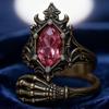 Vintage Gothic Skull Rose Ring For Men WoVintage Gothic Skull Rose Ring For Men Women Hip Hop Biker Finger Ring Halloween Birthd