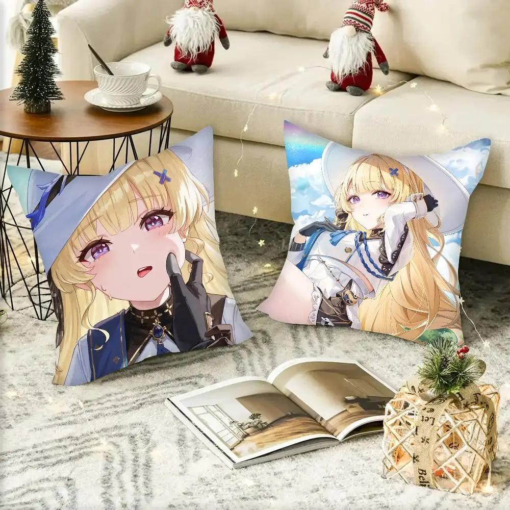 Phoebe Hot 3D Game Wuthering Waves Pillow Case Square Pillow Bedroom Sofa Leisure Comfort Cushion Car Home Decoration
