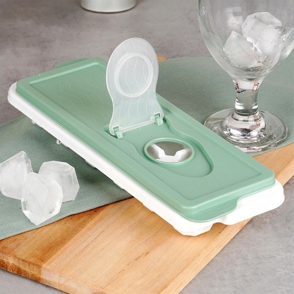 Foremka na Lód Forma Kostki Lodu do Mrożenia Kostek z Pokrywką