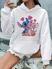 New 2025 Disney Stitch Pattern Women Hoodie Autumn Winter Casual Unisex Pullover Sweatshirt Clothing Hoody Streetwear Oversized