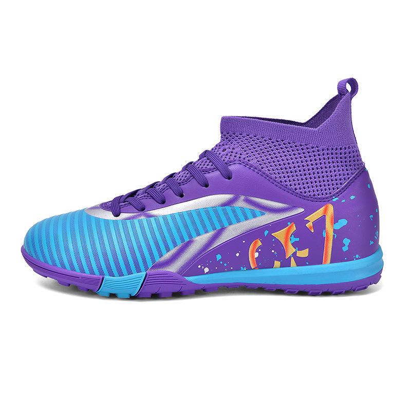 Cross-border Youth & Adult AG Long Spike Football Shoes - Professional Turf Training & Competition Sports Footwear 40