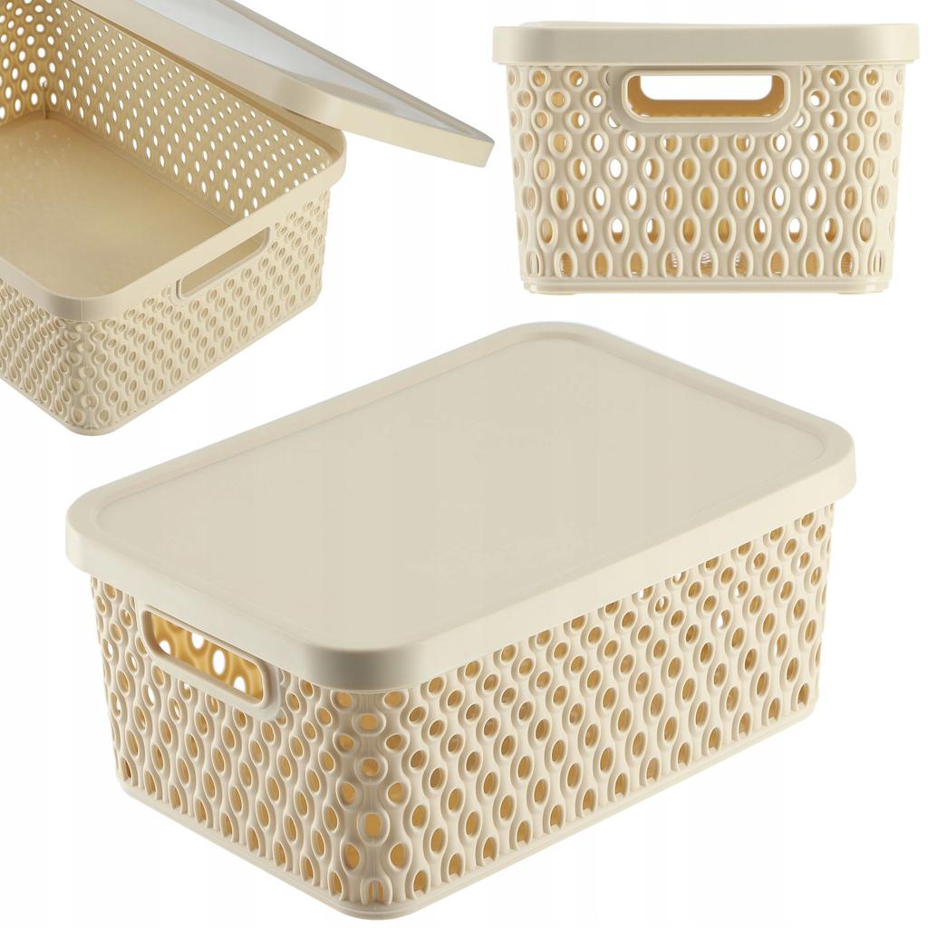 KADAX Basket With Lid Organizer Storage Container Box