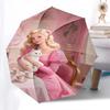 1pc Tea Party Automatic Folding Umbrella - Compact 8-Rib Design, Durable Plastic & Iron1037L