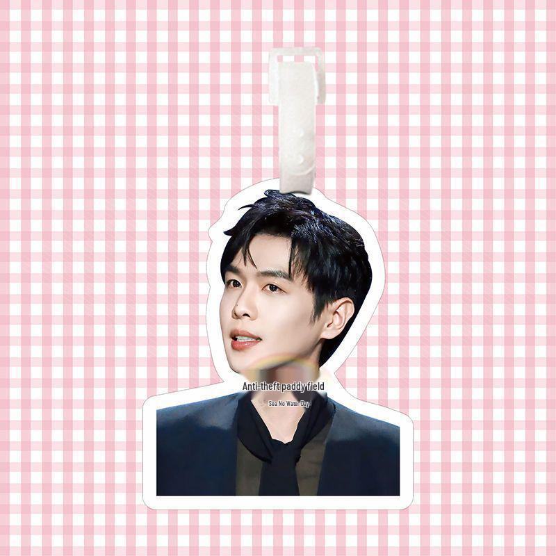Zhang Ruoyun Cute Luggage Tag & Backpack Pendant - Anti-Lost Travel Case & Keychain Ornament with Support Lanyard Gift.