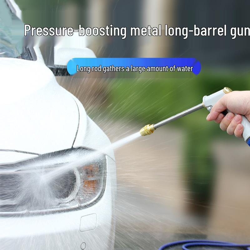 Telescopic Garden Hose & High-Pressure Car Wash Spray Gun Set