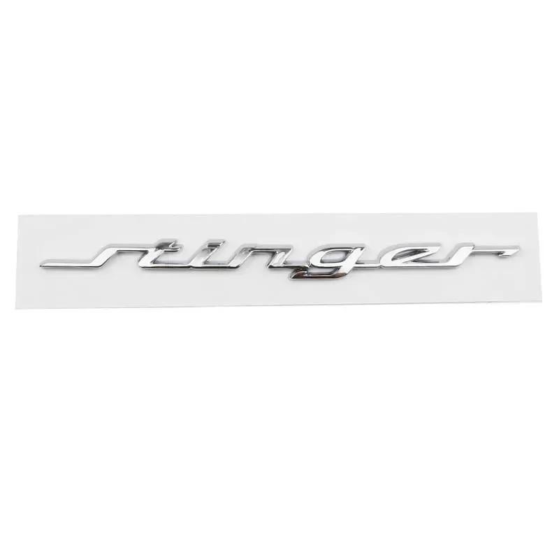 AABJD1 19CM ABS for KIA Stinger Logo 2023 2016 2017 2018 2019 2020 2021 2022 Car Rear Trunk Emblem Fender Side Badge Decals Accessories
