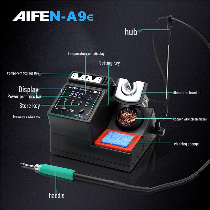 Sukong A9E A9PRO 120W High-Power Soldering Station with 210 Tip for Mobile Phone Repair.